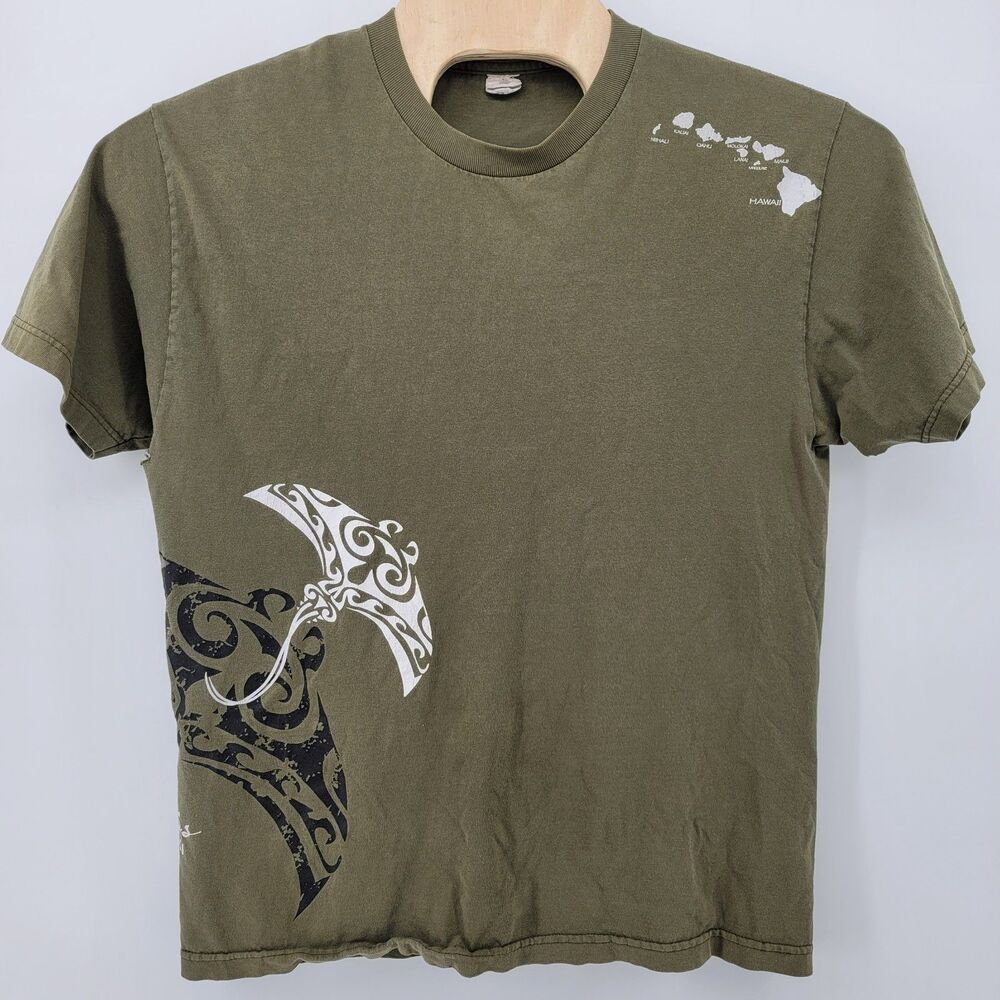 VTG Alstyle Wai Kapu Hawaii "Sacred Waters" Manta Ray Hawaiian Islands Men Surf*